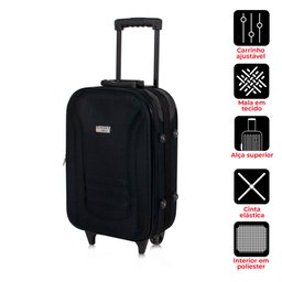 Conjunto Mala de Bordo Lucerna Preta + Mochila para Notebook Fuji Swiss Move - 2