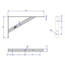 Ver imagem 2 de Suporte Prateleira Mão Francesa Reforçada Preta 20cm - Loth