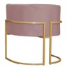 Poltrona Decorativa Sala Estar Recepção Escritório Luana Base Gold Veludo Rosê - Montanaris Decor - 4