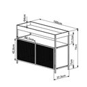 Ver imagem 4 de Buffet/Adega Industrial York com 100 cm - Carvalho/Preto