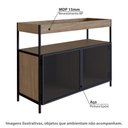 Ver imagem 2 de Buffet/Adega Industrial York com 100 cm - Carvalho/Preto