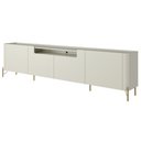 Ver imagem 4 de Rack para Sala de Estar Tv 75 Pol 4 Portas Pés Industrial Dourado Alef I03 Luna - Lyam Decor