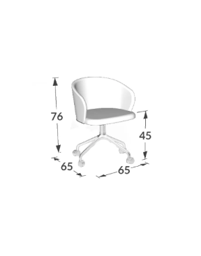 Cadeira Poltrona Chanel Giro com Rodízios Fastsofajmar - 3
