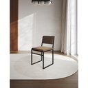 Ver imagem 1 de Cadeira de Jantar Industrial Assento Estofado Veludo Marrom Isa