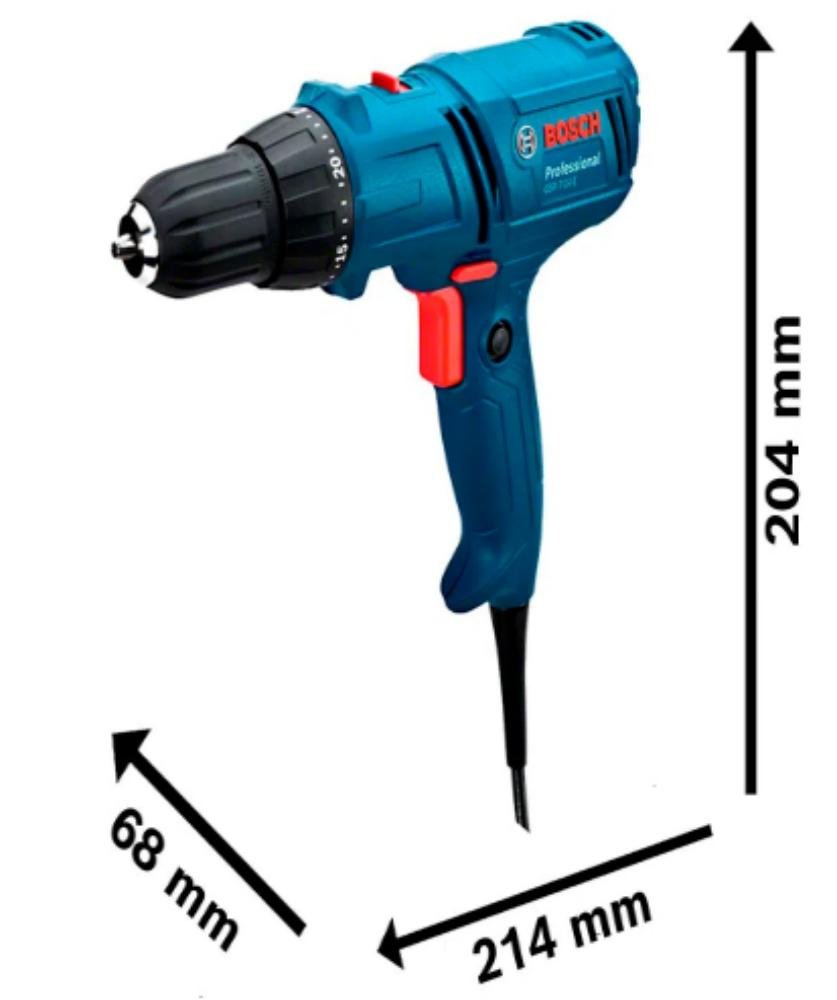 Furadeira Parafusadeira Elétrica 400w Gsr 7-14e 220v Azul - 4