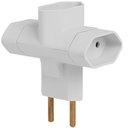 Ver imagem 1 de Pino Bipolar 3 Saídas Tipo “t” 2p 10a 250 Volts Branco - 1215 - Ilumi Plug 3 Saídas Tipo T 2p 10 250