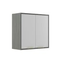 Ver imagem 1 de Armário Aéreo Cozinha 70 Cm Domus 2 Portas Silver/branco - Hecol Móveis