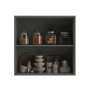 Ver imagem 3 de Armário Aéreo Cozinha 70 Cm Domus 2 Portas Silver/branco - Hecol Móveis