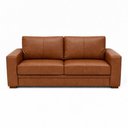 Ver imagem 1 de Sofá Decorativo Sala de Estar Champions 2 Lugares 150cm Couro Conhaque - Mozzelar