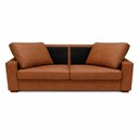 Ver imagem 5 de Sofá Decorativo Sala de Estar Champions 2 Lugares 150cm Couro Conhaque - Mozzelar