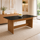 Ver imagem 2 de Mesa Retangular Grande de Jantar 160x80cm Tampo de Vidro