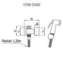 Ver imagem 2 de Ducha Higiênica com Derivação Fani Essence Cromada 1745 C420