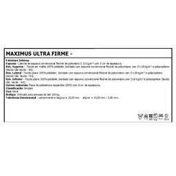 Colchão Máximus Ultra Firme Solteiro 188 Cm X 88 Cm X 17 Cm Ecosono - 9