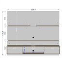 Ver imagem 3 de Conjunto Painel Âmbar para TV até 65 Polegadas e Cristaleira Scala Pés de Metal Móveis Bechara
