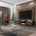 Ver imagem 1 de Conjunto Painel Âmbar para TV até 65 Polegadas e Cristaleira Scala Pés de Metal Móveis Bechara