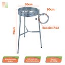 Ver imagem 4 de Fogareiro À Gás Alta Pressão com Suporte Tripé