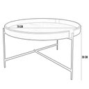 Ver imagem 4 de Mesa de Centro Decorativo Sala de Estar 70 Cm Industrial Sintético Whisky P06 Aura