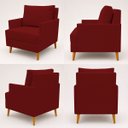 Ver imagem 6 de Kit 2 Poltronas Decorativas Serena Suede para Sala Recepção Escritório Conforto Luxo Contemporâneas