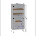 Ver imagem 4 de Conjunto Painel Âmbar para TV até 65 Polegadas e Cristaleira Scala Pés de Metal 