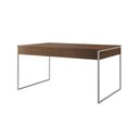 Ver imagem 5 de Mesa Jantar Industrial Amêndoa 137X90Cm Com 4 Poltronas Pretas Base Ferro Br Cor: Amendoa