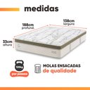 Ver imagem 3 de Colchão Casal Molas Ensacadas Euro Pillow Charlot 138x188x33cm Herval - Suporta até 120 kg