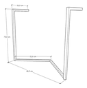 Ver imagem 5 de Mesa Industrial Base Ferro Preto em V Tampo 137x90 Branco 4 Cadeiras Eames Madeira Assento Branco