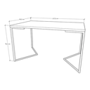 Ver imagem 4 de Mesa Industrial Base Ferro Preto em V Tampo 137x90 Branco 4 Cadeiras Eames Madeira Assento Branco