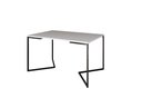 Ver imagem 3 de Mesa Industrial Base Ferro Preto em V Tampo 137x90 Branco 4 Cadeiras Eames Madeira Assento Branco