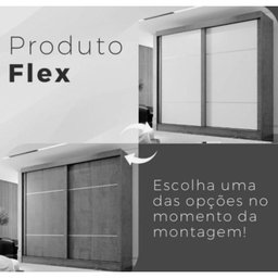 Guarda Roupa Casal 2 Portas de Correr com Espelho Trancoso - Móveis Valverde - Cinamomo Off White - 2