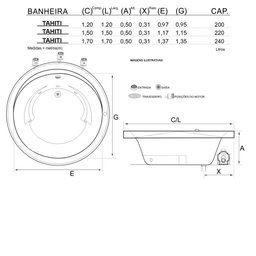 Banheira Redonda Tahiti com Hidro - 127v - 3