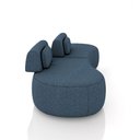 Ver imagem 6 de Sofá Sala de Estar Modulado França 280cm Encosto Articulável com Almofadas Linho Azul G45 - Gran Bel