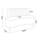 Ver imagem 4 de Sofá 2 Lugares para Sala Living 135cm Pés Palito Tamar K04 Linho Cinza Escuro - Mpozenato