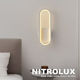 Luminária de Parede Arandela Led Interna Sala Quarto Lavabo Cozinha Corredor Closet 12w 3000k Bivolt - 3