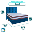 Ver imagem 3 de Kit Cabeceira + Cama Box + Colchão Casal Molas Ensacadas Legaccy Paropas
