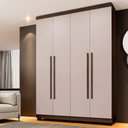 Ver imagem 4 de Guarda Roupa New Master 4 Portas Benetil Imbuia/off White