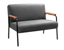 Ver imagem 1 de Namoradeira Jade Cor:Veludo Cinza 220