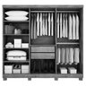 Guarda Roupa Sergipe Casal 6 Portas 2 Gavetas Bianchi Cor Naturale Off White - 2