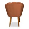 Kit 2 Cadeiras de Jantar Pétala Estofada Pés Palito Veludo Terracota - Montanaris Decor - 3
