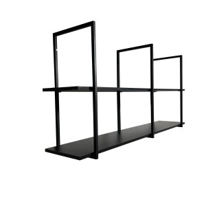 Nicho Suspenso Aéreo Vintage Estante Cozinha Estilo Retro Preto Edecasamoveis