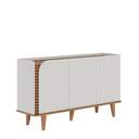 Ver imagem 6 de Buffet Decorativo Sala de Jantar Versátil Village 1,36cm Pés de Madeira Off-white/ Freijó G73 - Gran