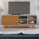 Ver imagem 1 de Rack para Tv até 70 Polegadas Sereno Candian 1 Porta Cinamomo/off White - Jcm Móveis