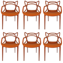 Ver imagem 5 de Cadeira Allegra Top Chairs Terracota - Kit com 6