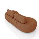 Ver imagem 5 de Sofá Sala de Estar Modulado França 280cm Encosto Articulável com Almofadas Linho Terracota G45 - Gra