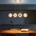 Ver imagem 2 de Lustre Pendente 4 Globos 90cm X 88cm Jabuticaba Dourada Luminária Teto Gimpo Kjdd-e-544-gold-amber-4