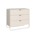 Ver imagem 1 de Cômoda 3 Gavetas 90cm Orgânico Pé Metal Luna Off White 28068