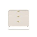 Ver imagem 5 de Cômoda 3 Gavetas 90cm Orgânico Pé Metal Luna Off White 28068