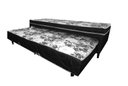 Ver imagem 1 de Cama Box Solteiro Conjugada Ortopédica Metalasse C/ Cama Auxiliar Tampo Branco 88 x 188