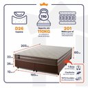 Ver imagem 3 de Conjunto Cama Box Super King c/ Molas Ensacadas Georgia Marrom 193x203x60