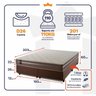 Conjunto Cama Box Super King c/ Molas Ensacadas Georgia Marrom 193x203x60 - 3