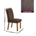 Ver imagem 4 de Conjunto de Mesa 180cm e 6 Cadeiras Athenas MDF Marrom Naturalle / Off White